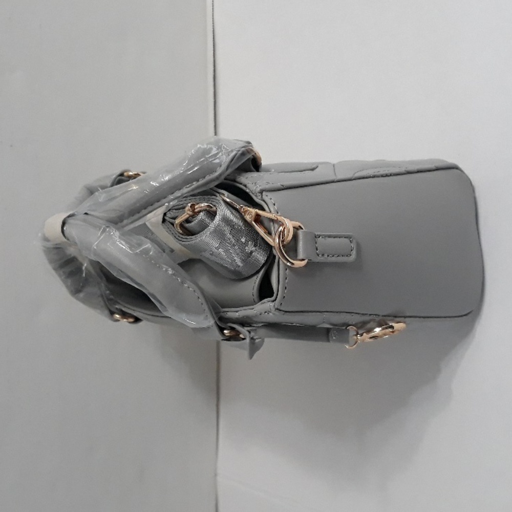 Valentino Orlandi Vegan Leather Light Gray Satchel Bag *NWT* - Picture 4 of 7